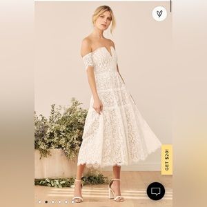Lulu’s M White Lace Dress